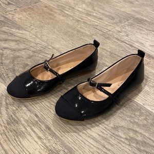 Zara Girls Cap Toe Ballet Flats - Navy 12.5